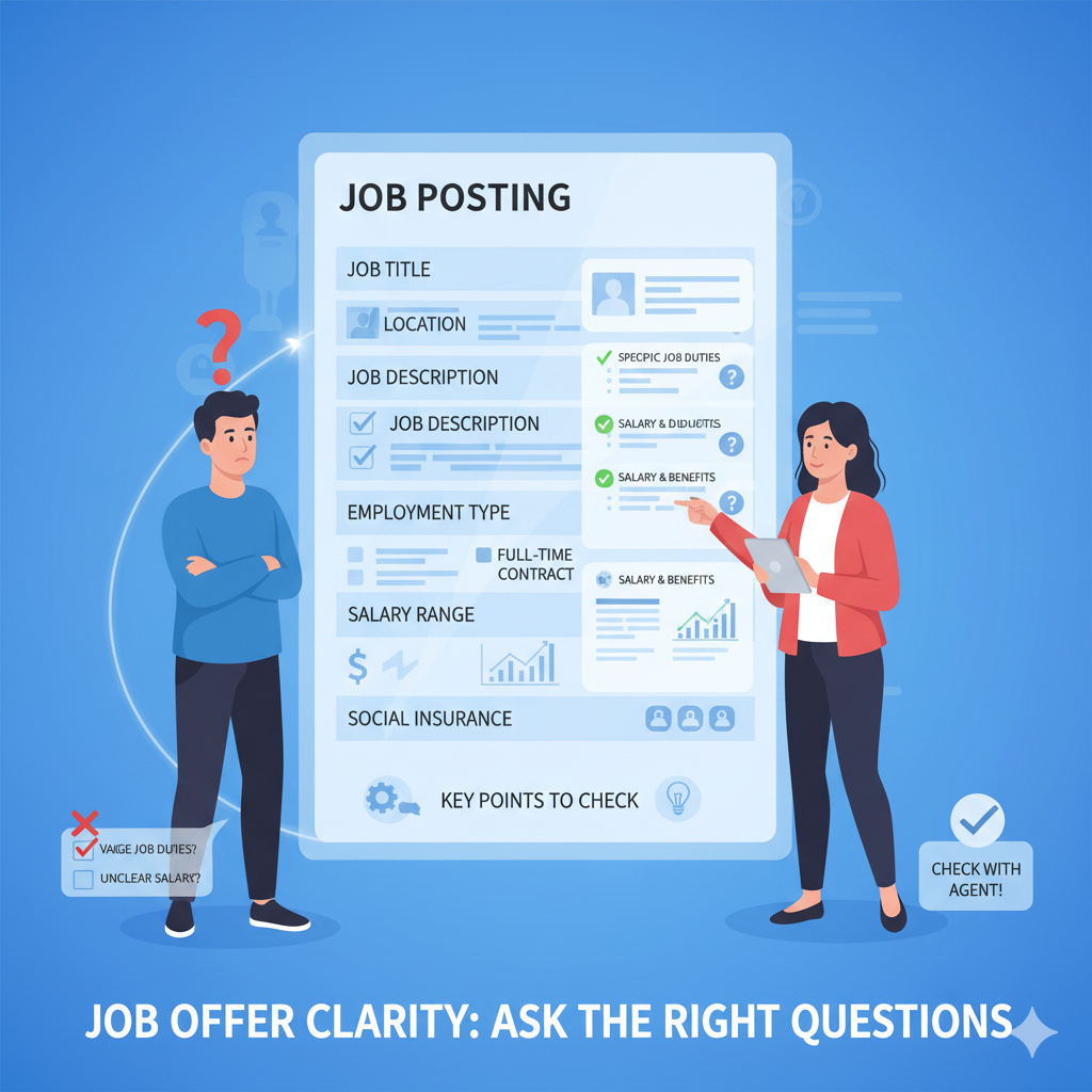 求人票の仕事内容、待遇が明確か？