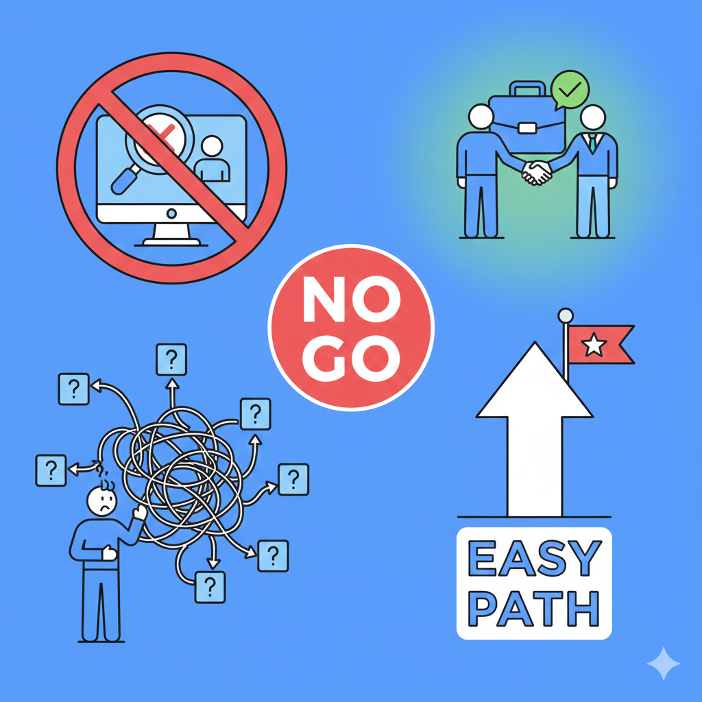 転職サイトの失敗は直接応募