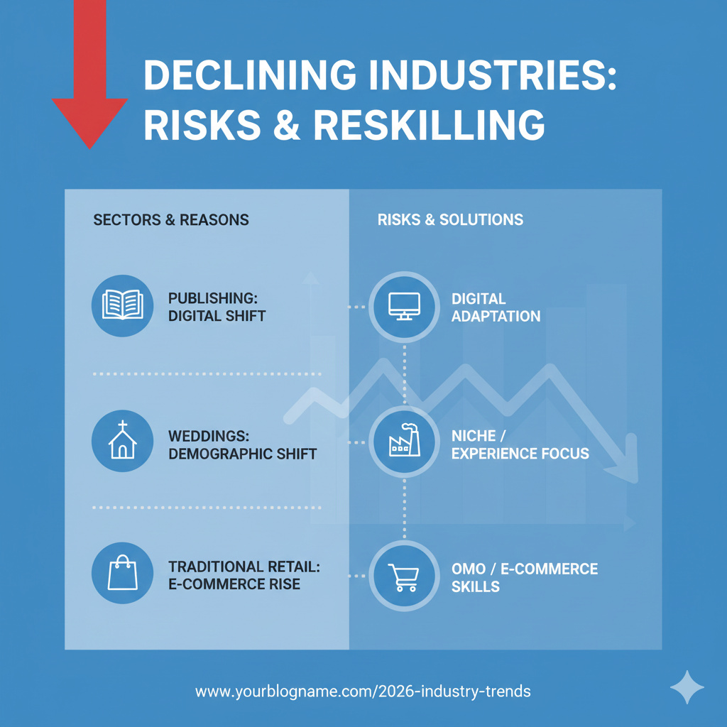衰退しそうな業界：具体的な解説とリスク回避の道筋
